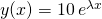 y(x) = 10 \, e^{\lambda x}