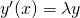 y'(x) = \lambda y