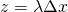 z=\lambda \Delta x